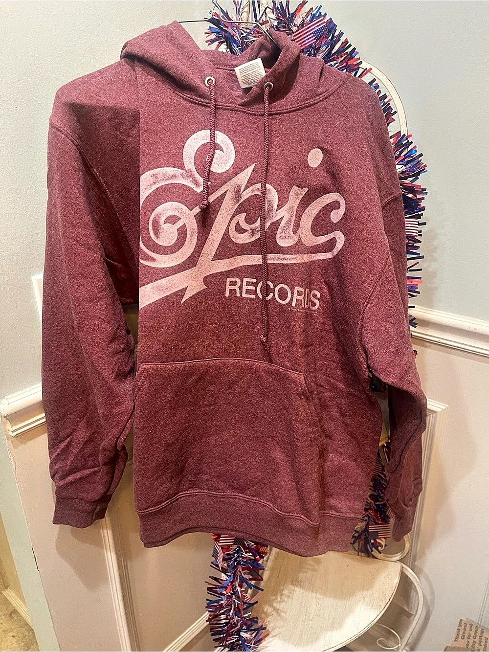 Jerzees NuBlend Hooded Sweatshirt Epic Records Merch NuBlend Epic Records